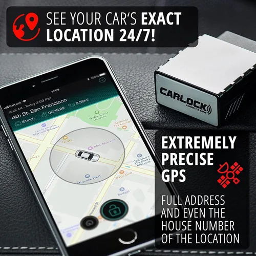 Miniatura 9 de Carlock – Ratreador de carro a tiempo real y sistema de alerta. Viene con dispositivo y App para teléfono. Rastrea fácilmente tu automóvil en tiempo