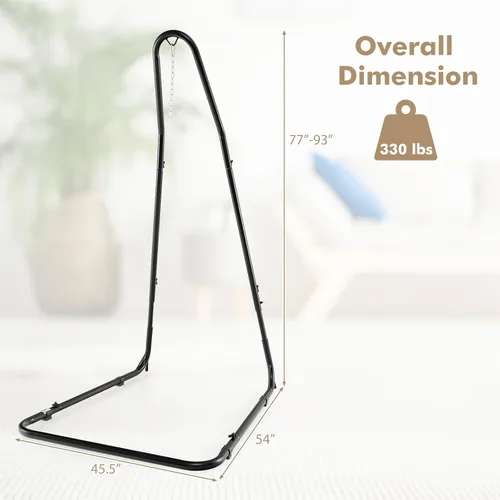 Miniatura 7 de Giantex - Soporte para silla de hamaca ajustable de acero macizo para sillas y columpios, altura ajustable de 78.0 in a 8.5 in