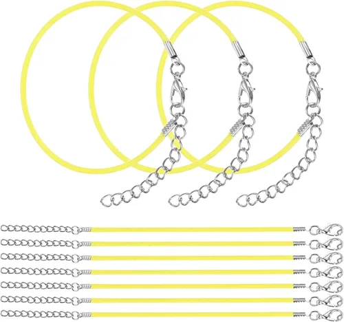 Miniatura 30 de MECCANIXITY 10 cordones de pulsera verde militar, pulsera de amistad ajustable de 9 pulgadas, cordón de poliéster encerado de 0.059 in con cierre