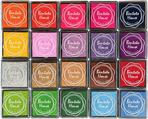 Dizdkizd Almohadillas de tinta para sellos de dedo, 20 colores, almohadillas de tinta para sellos de goma, papel, álbumes de recortes, madera, tela,