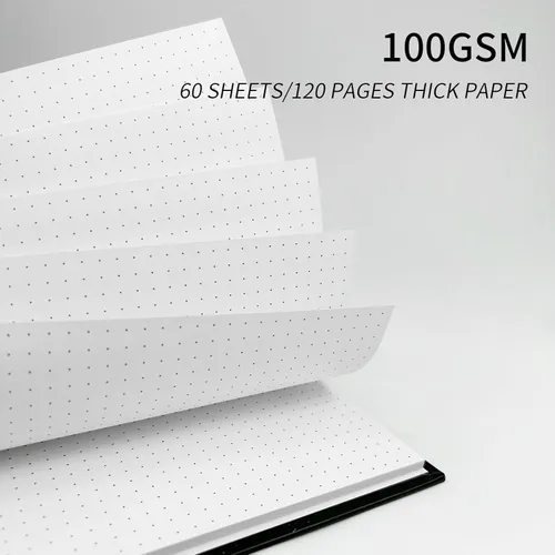 Miniatura 4 de Cuaderno de puntos en espiral de 8.5" x 11" - Paquete de 4 cuadernos de cuadrícula punteada de tapa dura, cuaderno de 120 páginas con papel punteado