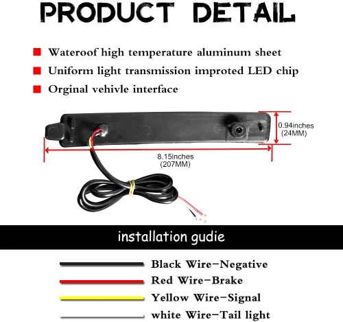 Miniatura 4 de Lente roja Parachoques trasero Reflector Luces Freno cola Señal de giro trasera Lámparas antiniebla para Cadillac SRX Chevrolet Traverse GMC Acadia