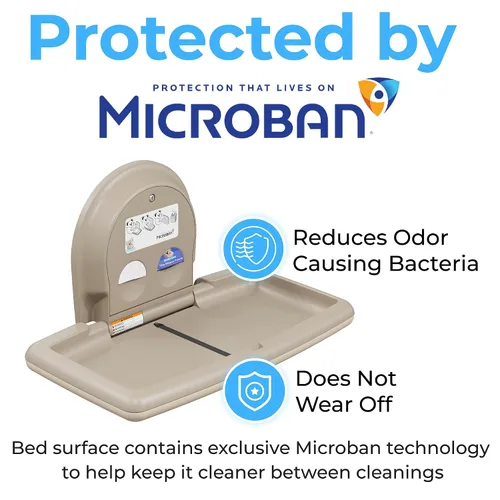 Miniatura 3 de Koala Kare Cambiador de bebé horizontal montado en superficie, modelo KB300-00 (beige)