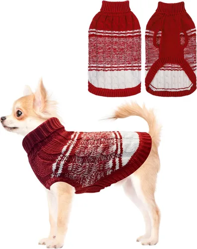 Miniatura 35 de Mihachi Suéteres para Perros Pequeños y Medianos Niña o Niño, Camisa Cálida y Suave para Perros, Abrigo para Perros para Clima Frío con Cuello