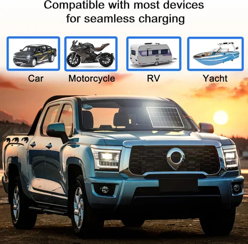 Miniatura 4 de Cargador de batería solar Pro de 12 V 7.5 W - Controlador MPPT inteligente integrado impermeable para automóviles, barcos automotrices y remolques