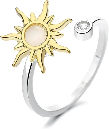 Miniatura 88 de Anillo de plata 925, anillos de plata ajustables para mujer, anillos de pulgar abiertos, anillos de circonio, anillos ajustables, anillos abiertos