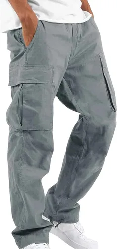 Pantalones tipo cargo para hombre, tácticos, relajados, rectos, casuales, para exteriores, senderismo, correr, pantalones clásicos con múltiples
