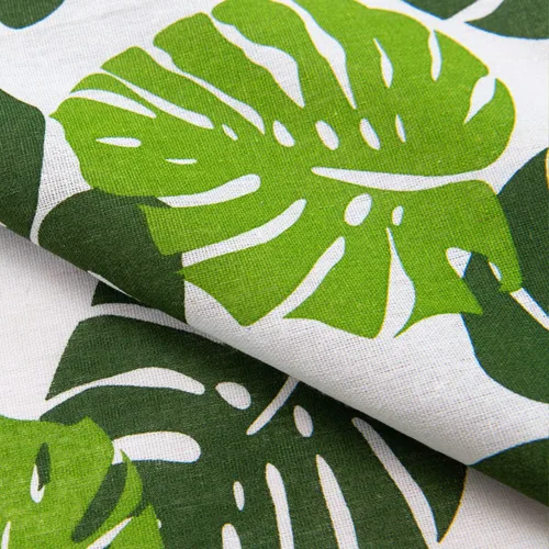 Miniatura 9 de BROSHAN Cortinas blancas y verdes para dormitorio, cortinas de ventana de hojas de plantas tropicales, 2 paneles de 78 pulgadas de largo, cortinas