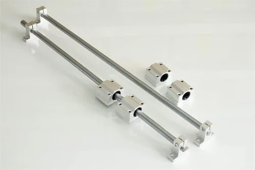 Miniatura 2 de 2 piezas de eje óptico de eje lineal de 0.472 x 19.685 in + 4 soportes de riel lineal SK12 + 4 bloques deslizantes SCS12UU para máquina CNC y guía