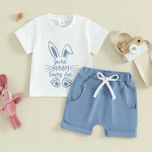 Miniatura 2 de Karesoull Conjunto de 2 piezas de ropa de Pascua para bebé, conjunto de ropa de Pascua para niños pequeños