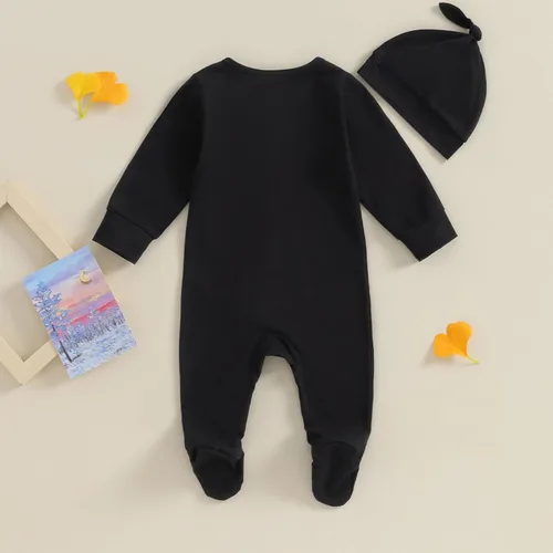 Miniatura 3 de KMBANGI Mameluco para bebé recién nacido, con cremallera y gorro