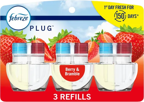 Miniatura 23 de Febreze Fade Defy PLUG - Ambientador antiolor para eliminar olores, Downy April Fresh, Gain Original, Linen & Sky, (3) recargas de aceite perfumado