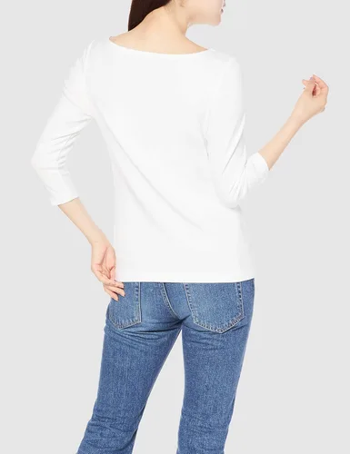 Miniatura 3 de Tienda Essentials Camiseta de manga 34 y cuello barco de corte entallado para mujer