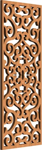 Miniatura 128 de Eveline - Paneles decorativos de pared de madera con calado, 13 3/8 pulgadas de ancho x 34 3/8 pulgadas de alto x 3/8 de alto, roble rojo rojo