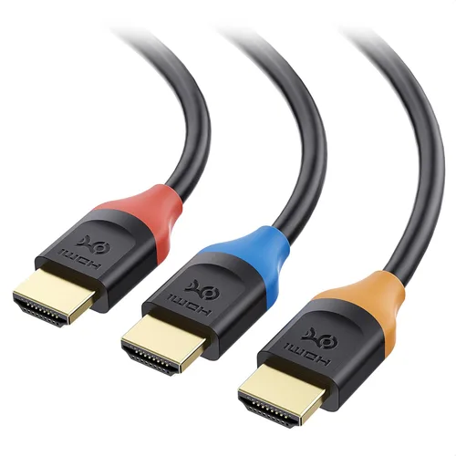Cables HDMI de alta velocidad de Cable Matters, chapados en oro, compatible con resolución 3D y 4K (paquete de 3)