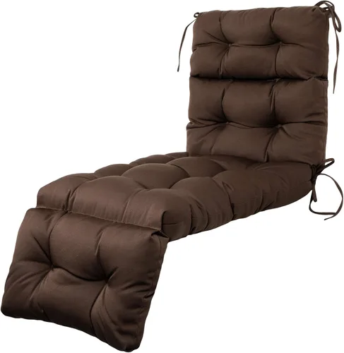 Miniatura 13 de ARTPLAN Chasie Lounge - Cojín grueso con lazos, cojín de mimbre de repuesto para silla de Paito Fruniture, 72 x 22 x 4 pulgadas, para todo