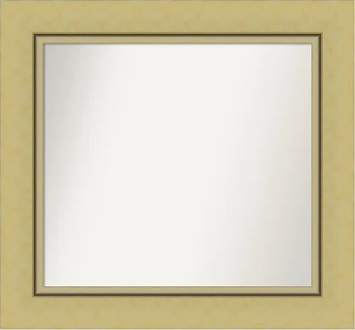 Miniatura 99 de Amanti Art Landon Gold Espejo de baño, espejo de pared o espejo de tocador de baño sobre el fregadero (26.25 x 26.25 pulgadas) Espejo no biselado