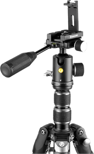 Miniatura 2 de Vanguard VEO3T204ABP Trípode de viaje de aluminio con cabeza de bola, mango extraíble y zapata rápida con soporte integrado para teléfono inteligente