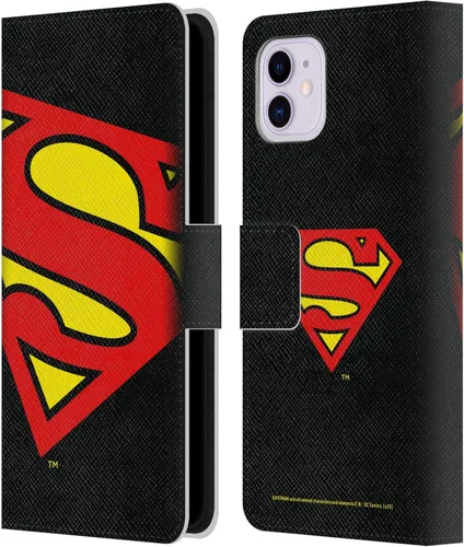 Miniatura 86 de Head Case Designs Funda de piel con licencia oficial de Superman DC Comics con logotipos negros y rojos compatible con Apple iPhone 11