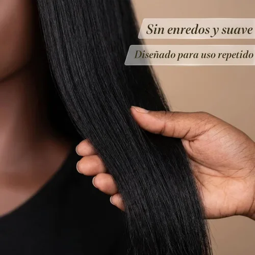 Miniatura 2 de Maniquí de cabello 100% real, de 16 pulgadas, cabeza de entrenamiento, maniquí de cosmetología, para peluquería, práctica, trenzar el cabello