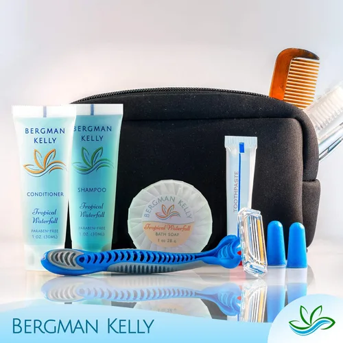 Miniatura 7 de Bergman Kelly - Champú y acondicionador 2 en 1 tamaño viaje - 1 fl oz, 100 PK, cascada tropical - Deleite a sus invitados con amenidades de champú