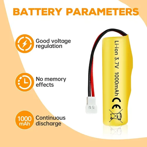 Miniatura 4 de 2 unids 3.7 V 1000 mAh batería de litio y 2 unids cargador USB para SYMA Q9 H126 H131 H118 RH701 Control remoto juguete de alta velocidad barco