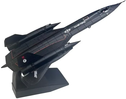 Modelo de avión militar de metal para colección o regalo de la Fuerza Aérea SR-71 Blackbird de la Fuerza Aérea de los Estados Unidos a escala 1/144