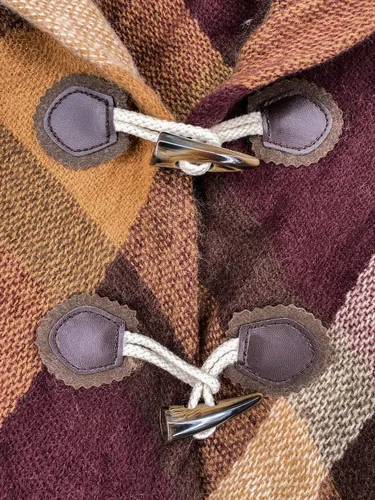 Miniatura 4 de Moss Rose Chal de viaje para mujer, poncho frontal abierto, capa para otoño e invierno