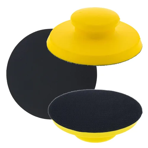 Dura-Gold Pro Series - Bloque de lijado manual de 6 pulgadas de forma redonda para discos de lijado PSA y PSA de 6 pulgadas, paquete de 2 unidades –