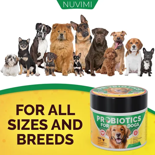 Miniatura 8 de Probióticos para perros – Comprimidos probióticos y prebióticos para perros – Suplemento de apoyo digestivo para la salud intestinal, alivio