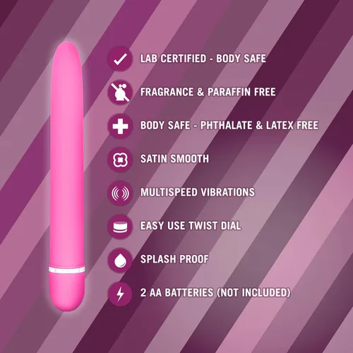 Miniatura 2 de Blush Rosé Luxuriate Vibrador de 7 pulgadas para mujeres, hombres y parejas, varita lisa satinada de múltiples velocidades, potente estimulador