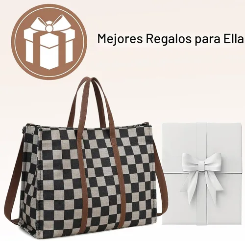 Miniatura 8 de Bolsa de mano para computadora portátil para mujer, bolsa de lona de 15.6 pulgadas, bolso de hombro para computadora, bolso de mensajero, bolso