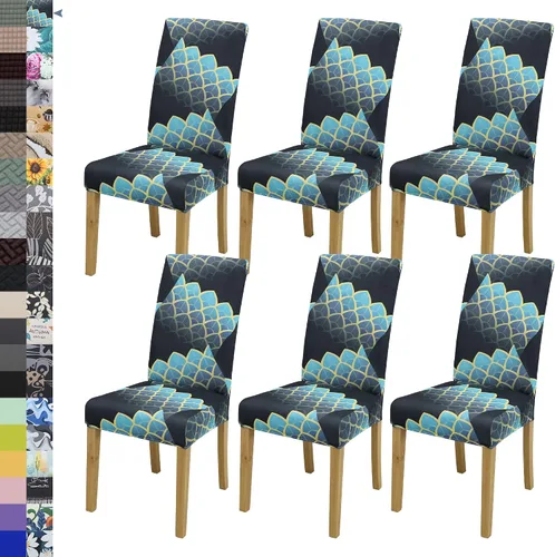 Miniatura 78 de BIETYONE - Fundas para sillas de comedor, juego de 2 fundas para sillas de comedor o cocina, lavables, protectoras, para sillas Parsons