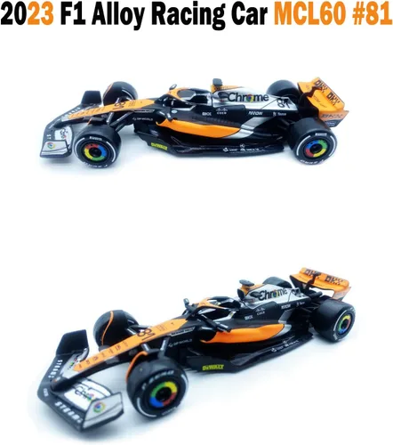 Miniatura 2 de HTLNUZD Bburago 1:43 2023 GP británico F1MCL60#81 Coche de carreras de aleación de Oscar 1/43 MCL60#81 Fórmula Uno Die Cast para adultos Colección