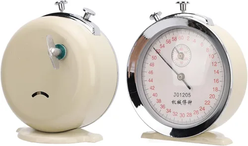 Miniatura 3 de Cronómetro mecánico Dial redondo 0.2s 60 Segundo Deportes Contador Temporizador para Experimentos Físicos Correr Ciclismo J01205
