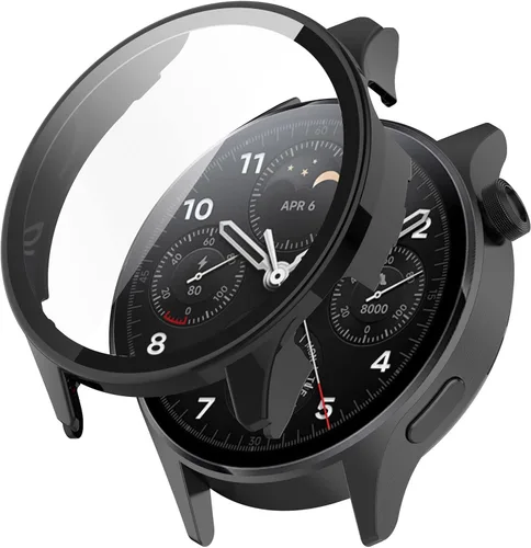 Miniatura 8 de [Paquete de 6] Senter Funda para xiaomi Watch S1 Pro Funda protectora de vidrio templado, PC duro de 360 °, antiarañazos, antipolvo, HD, funda 6