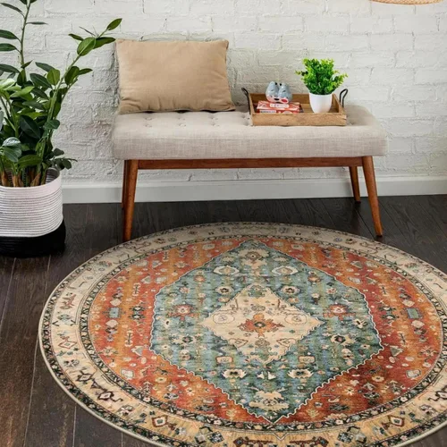 Miniatura 307 de Lahome Alfombra Bohemia Tribal Lavable de 3 x 5, Alfombras Antideslizantes para Entrada, Dormitorio, Sala de Estar, Vintage, Ultra Suave, No