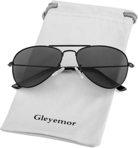 Miniatura 162 de Gleyemor Lentes de sol polarizados estilo aviador para niños y niñas, jóvenes, adolescentes, dos tamaños de 1.969 in y 2.047 in