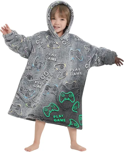 Miniatura 7 de Fiosnow Manta con Capucha de Dinosaurio para Niños Pequeños de 2 a 6 Años, Sudaderas con Capucha Extragrandes para Niñas y Niños
