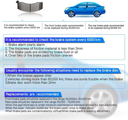 Miniatura 8 de ECCPP - Juego de 4 pastillas de freno de disco de cerámica traseras para 1994 1995 1996 1997 1998 1999 2000 2001 2002 2003 2004 para Ford Mustang