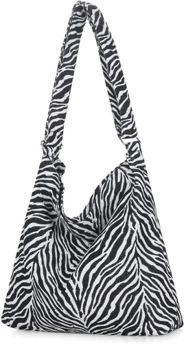 Miniatura 33 de Covelin - Bolsa de hombro informal de lona para mujer, estilo bohemio y retro, bolsa de mano, bolso cruzado, tamaño grande