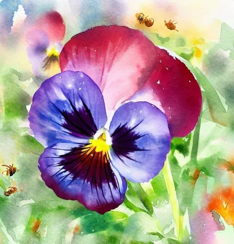 Miniatura 2 de Viola wittrockiana 'Swiss Giants' (Pansy, Mixed) Semillas de flores, grandes, flores vistosas, aspecto distintivo, altamente atractivo