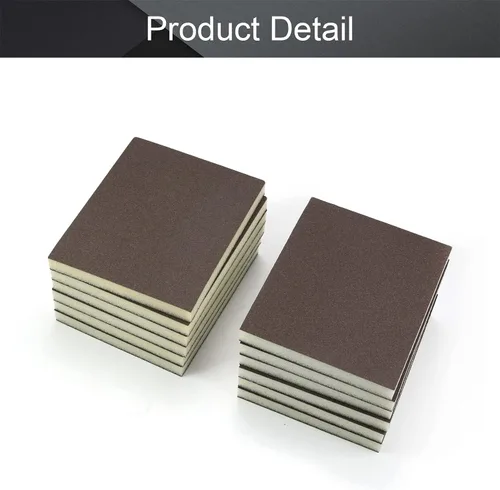 Miniatura 7 de Utoolmart 12 bloques de lijado de esponja de lijado, grano 180 húmedo, seco, lavable y reutilizable, esponja de papel de lija para muebles de 12