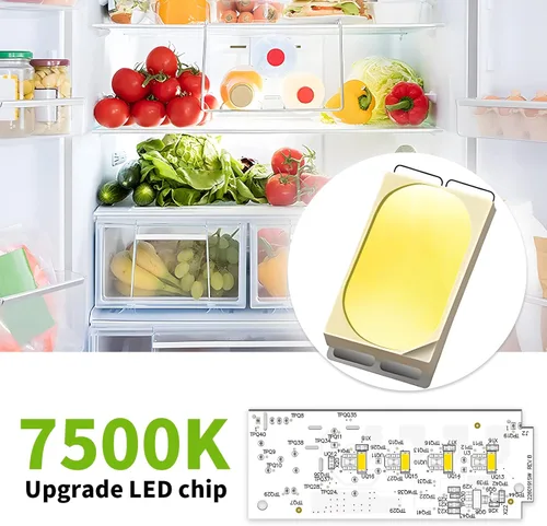 Miniatura 4 de Repuesto de luz LED para refrigerador W10515058 W10515057 compatible con Whirlpool Kenmore Maytag, cubierta de plástico no incluida, 4