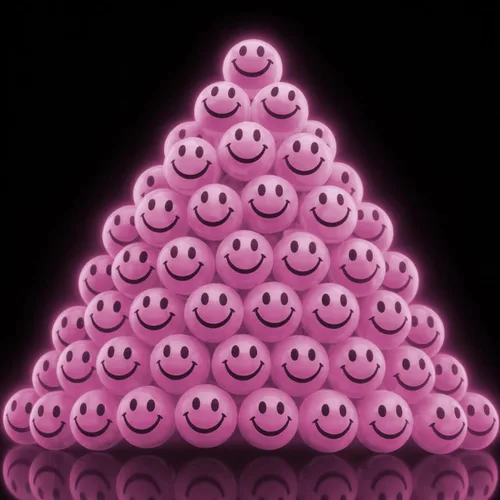Miniatura 12 de ArtCreativity 36 bolas de rebote de cara sonriente rosa que brillan en la oscuridad, paquete a granel de 36 a 1 pulgada de alto rebote para niños