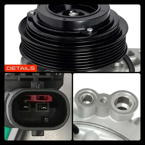 Miniatura 9 de A-Premium Compresor de aire acondicionado con embrague compatible con Buick LaCrosse 3.6L 2012-2012 y Cadillac SRX 3.6L 2012-2016, estilo PXC16