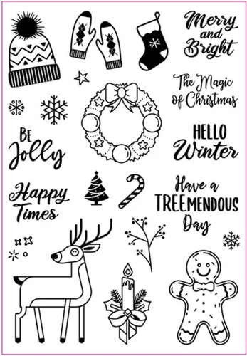 Miniatura 8 de Sellos Transparentes de Navidad para Hacer Tarjetas Navideñas o Diario, Sellos de Goma de Silicona de Versículos Navideños para Álbumes de Recortes