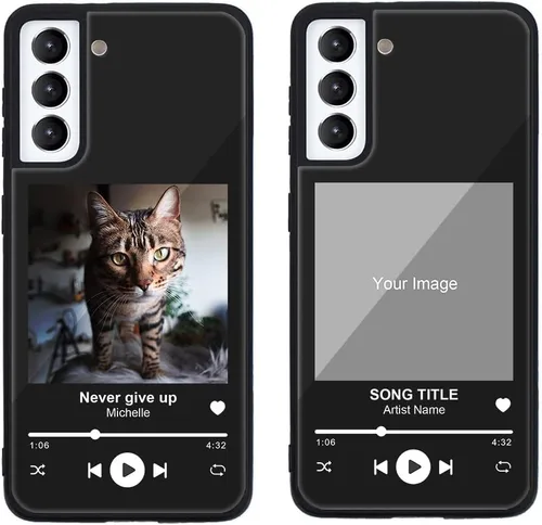 Miniatura 275 de Funda de teléfono personalizada para Samsung Galaxy S22+ / S22 Plus 5G, funda de TPU suave de vidrio templado antiarañazos personalizada con foto