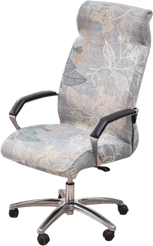 Miniatura 38 de CRFATOP Funda elástica para silla de oficina de computadora con cremallera duradera, funda para silla de escritorio giratoria universal, respaldo