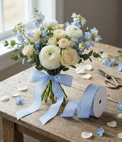 Miniatura 5 de VIVIQUEN Cinta Gingham a Cuadros Cinta a Cuadros de 1 Pulgada de Ancho Cinta de Tafetán a Cuadros 25 Yardas de Largo 100% Poliéster Borde Tejido